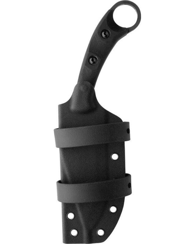 TOPS Trailhead Kukri 1095HC steel Sniper gray finish blade Black canvas micarta handle Finger ring