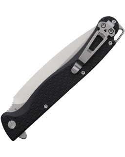 Daggerr Knives Vendetta Linerlock 8Cr14MoV stainless steel dagger blade stonewash finish Black FRN handle