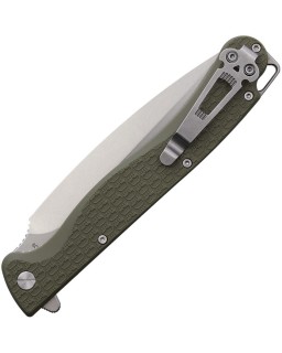 Daggerr Knives Vendetta Linerlock 8Cr14MoV stainless steel dagger blade stonewash finish OD Green FRN handle