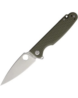 Daggerr Knives Florin Linerlock 8Cr14MoV stainless steel blade stonewash finish OD Green FRN handle