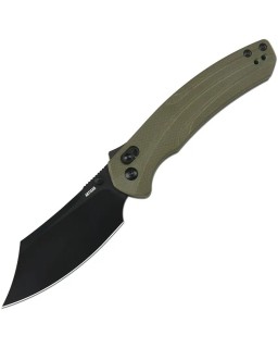 Artisan Cutlery Simoon AR-RPM9 steel black PVD coated cleaver blade Recoil Lock V2 Green G10 handle