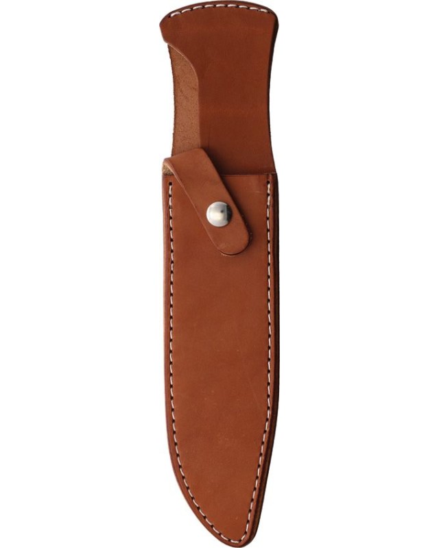 Bark River Knives Highwayman IV Fixed Blade CPM154 stainless steel Brown Canva Micarta handle brown leather sheath