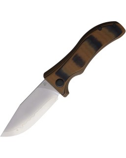 North Mountain Blade Lucky Dog 2524 SAN MAI SLD-Magic Steel Linerlock black and tan G10 handle