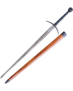 Kingston Arms Bastard Sword 1566 Carbon steel Black Leather Handle