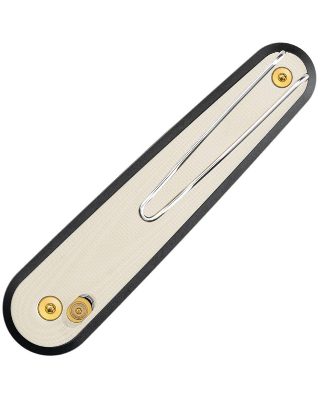 SRM Twin 251MB Ambi-Lock Black Coated Bohler N680 Steel Blade Ivory Handle