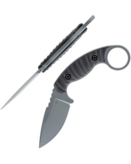 Toor Karsumba S Fixed Blade Phantom Grey CPM-M4 Steel Black G10 Handle