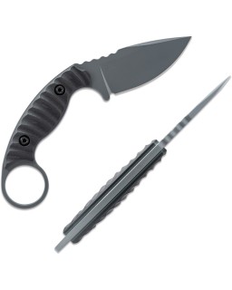 Toor Karsumba S Fixed Blade Phantom Grey CPM-M4 Steel Black G10 Handle