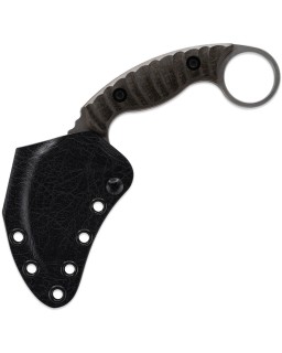 Toor Karsumba Curved Fixed Blade Stonewashed CPM-154 Steel Micarta Handle