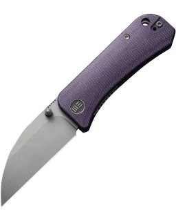 WE Knife Co Banter Linerlock S35VN steel stonewash finish wharncliffe blade purple micarta handle