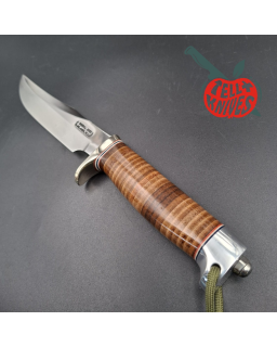Randall Made Knives Model 12-6 Little Bear forged carbon steel nickel silver guard stacked leather handle
