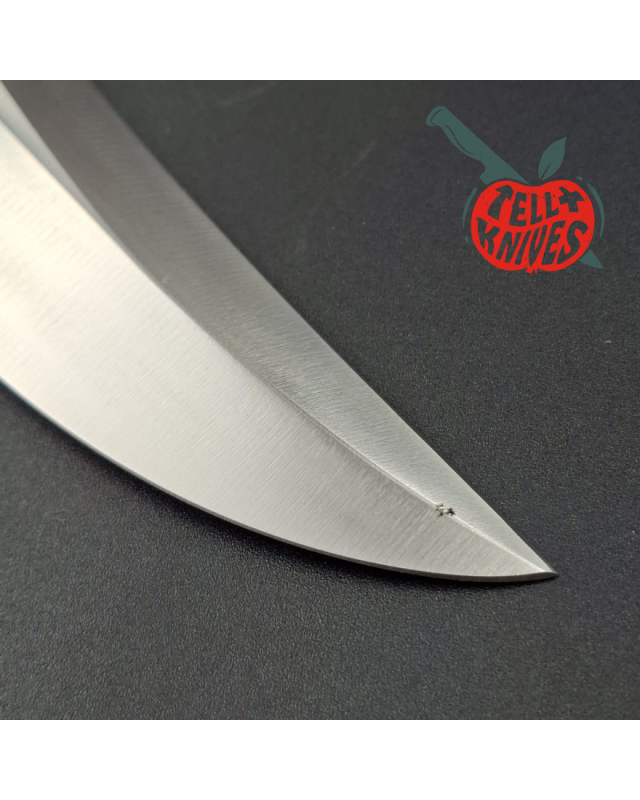 Randall Made Knives Model 12-6 Little Bear forged carbon steel nickel silver guard stacked leather handle