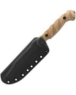 Toor Valor MK1 Fixed Blade Omaha Black Oxide CPM Cru-Wear Steel Blade Tan G10 Handle