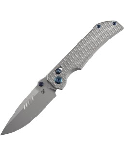 Kansept Eaglestrike Crossbar Lock Stonewash CPM S30V Bead Blast Titanium Handle