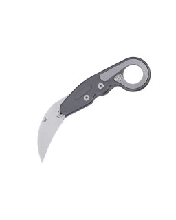 CRKT Provoke Karambit Folding Knife  D2 Steel Blade Grey aluminium handle finger ring