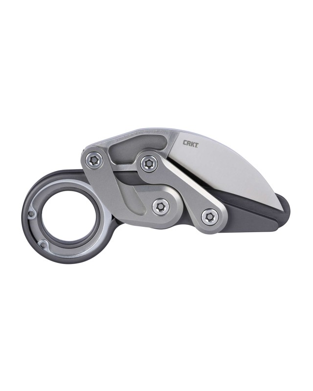 CRKT Provoke Karambit Folding Knife  D2 Steel Blade Grey aluminium handle finger ring
