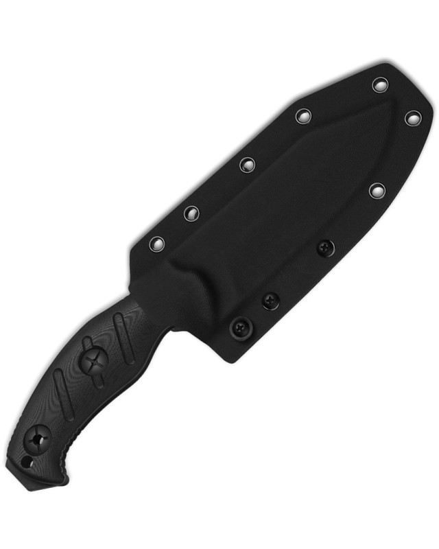 Kizer Sheepdog Survival Fixed Blade Black 1095HC Steel Black G10 Handle