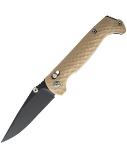 Toor Dropwing Crossbar Lock Gun-Kote CPM MagnaCut Steel Blade Tan G10 Handle