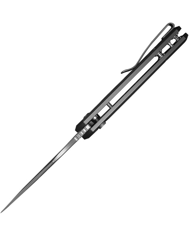 Civivi Anaaki Button Lock Folding Knife Nitro V Black Aluminium Handle