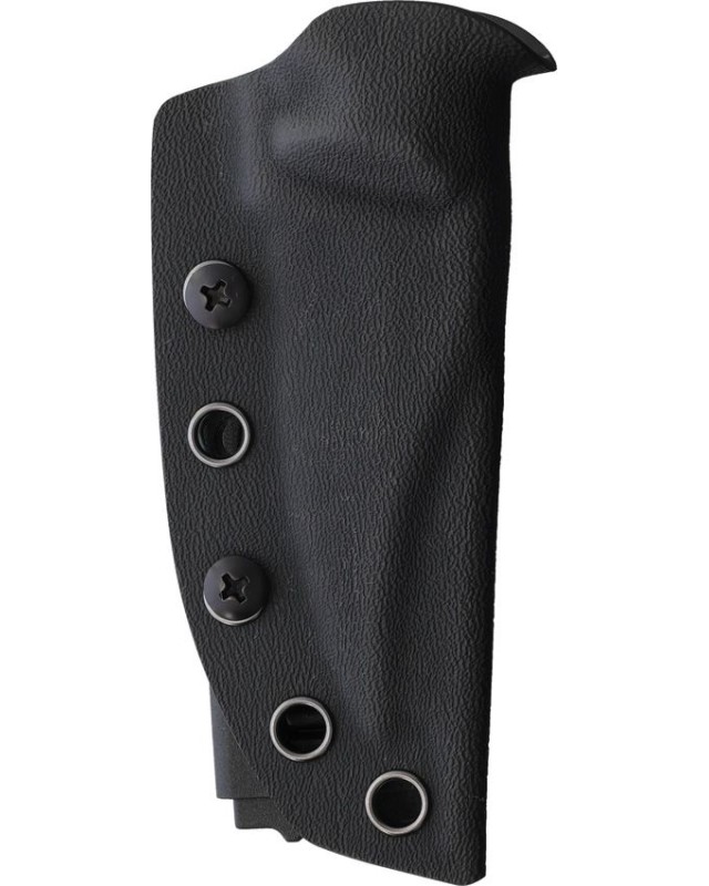 Auxiliary Manufacturing Deadhead Pocket Bowie fixed blade gold rose coated 14C28N stainless steel green canva micarta handle