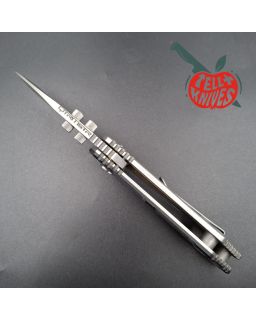 Quartermaster QTR-6 folding knife BD-4P stainless steel stonewash finish black G10 handle framelock