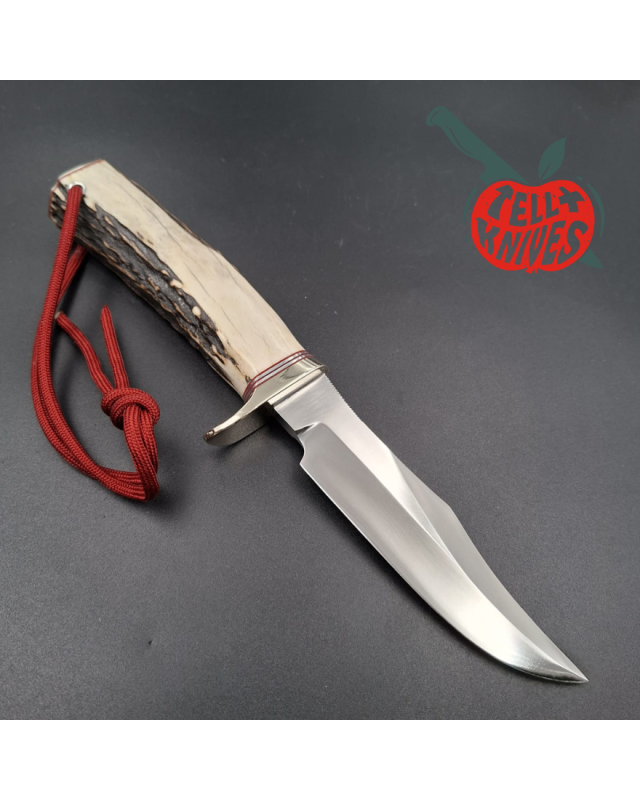 Randall Made Knife Stanaback Special stainless steel blade nickel silver guard stag handle plum leather sheath