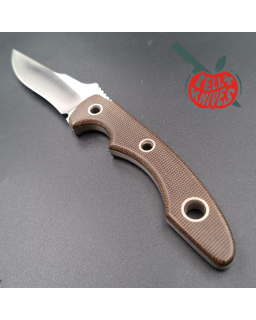 Sibert 2021 Flash hollow grind full tang S30V stainless steel satin finish fixed blade brown micarta handle