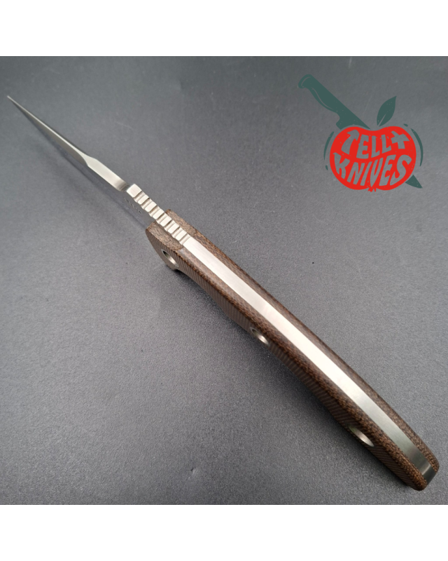 Sibert 2021 Flash hollow grind full tang S30V stainless steel satin finish fixed blade brown micarta handle