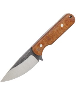 Condor Itzi Knife Fixed Blade Stonewash 14C28N Steel Brown Micarta Handle