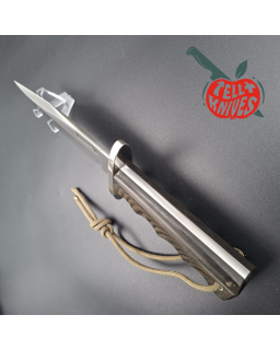 Randall Made Knives Vintage 80ies Model 15 Airman forged stainless steel green micarta four fingers grip handle nickel s