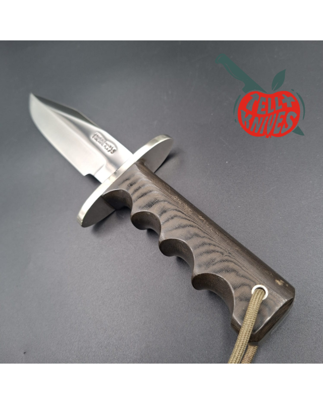 Randall Made Knives Vintage 80ies Model 15 Airman forged stainless steel green micarta four fingers grip handle nickel s