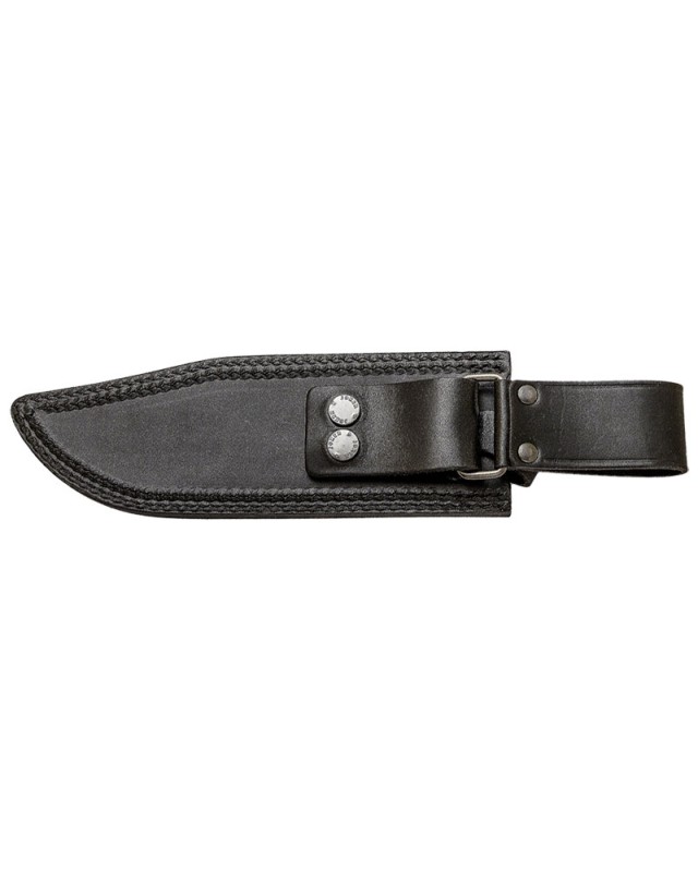 Joker Bush Camp Knife N695 stainless steel blade black micarta handle black leather sheath JK146CM