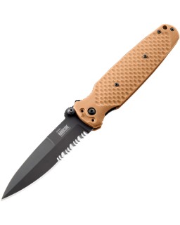 Hardcore Hardware HHA Covert 01 Linerlock Black PVD CPM S35VN Desert Tan G10 Handle
