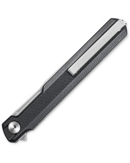 Bestech Duoz Linerlock Satin 14C28N Steel Blade Black G10 Handle