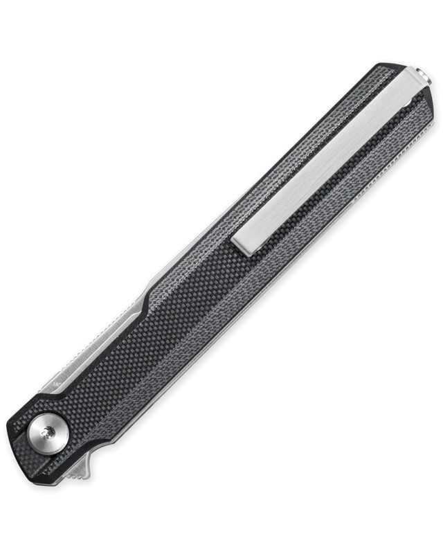 Bestech Duoz Linerlock Satin 14C28N Steel Blade Black G10 Handle