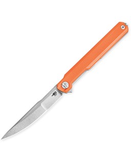 Bestech Duoz Linerlock Satin 14C28N Steel Blade Orange G10 Handle