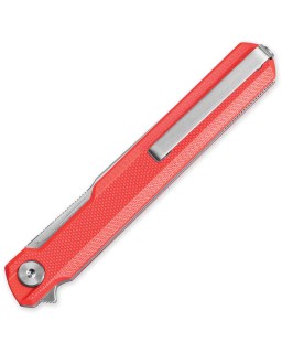 Bestech Duoz Linerlock Satin 14C28N Steel Blade Red G10 Handle