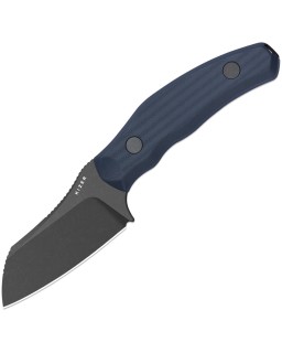 Kizer Bulldog Fixed Blade Stonewash 14C28N  Sandvik Steel Blade Blue G10 Handle