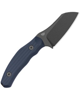 Kizer Bulldog Fixed Blade Stonewash 14C28N  Sandvik Steel Blade Blue G10 Handle