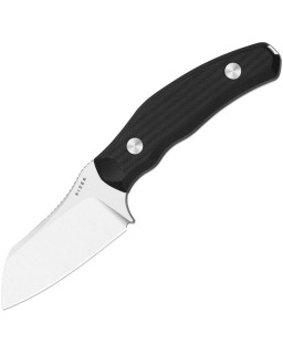 Kizer Bulldog Fixed Blade Satin 14C28N Sandvik Steel Blade Black G10 Handle