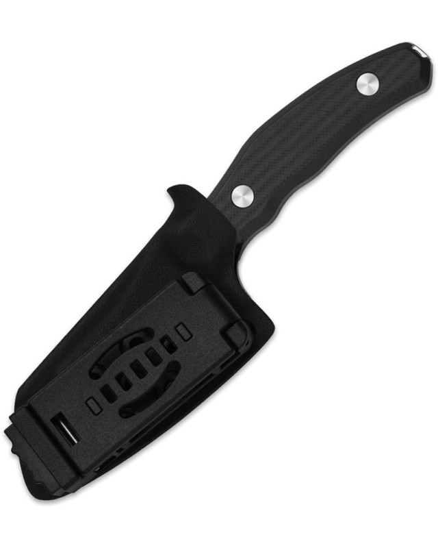 Kizer Bulldog Fixed Blade Satin 14C28N Sandvik Steel Blade Black G10 Handle