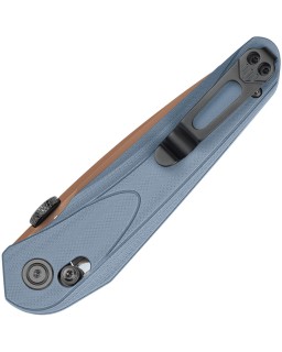 Bestech Mothus Crossbar Lock Black PVD 14C28N Sandvik Steel Blade Blue-Gray G10 Handle