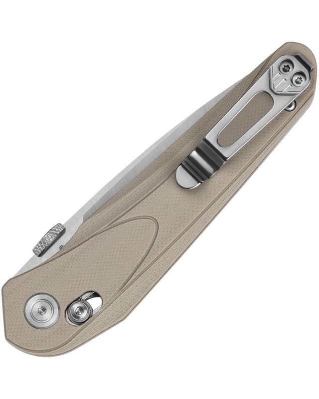Bestech Mothus Crossbar Lock Stonewash Satin 14C28N Sandvik Steel Blade Tan G10 Handle