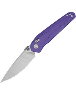 Bestech Mothus Crossbar Lock Stonewash Satin 14C28N Sandvik Steel Blade Purple G10 Handle
