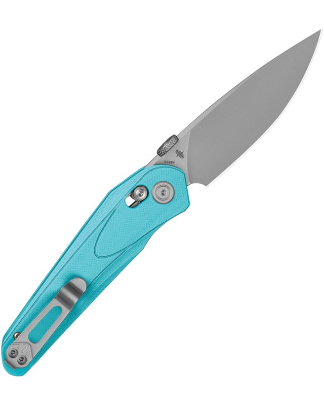 Bestech Mothus Crossbar Lock Bead Blast 14C28N Sandvik Steel Blade Light Blue G10 Handle