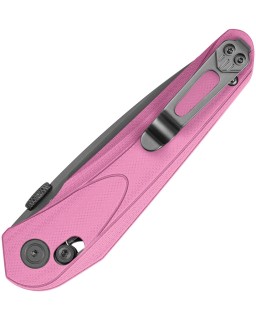 Bestech Mothus Crossbar Lock Black PVD 14C28N Sandvik Steel Blade Pink G10 Handle