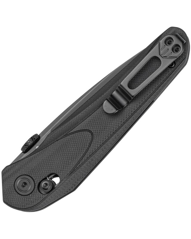 Bestech Mothus Crossbar Lock Black PVD 14C28N Sandvik Steel Blade Black G10 Handle