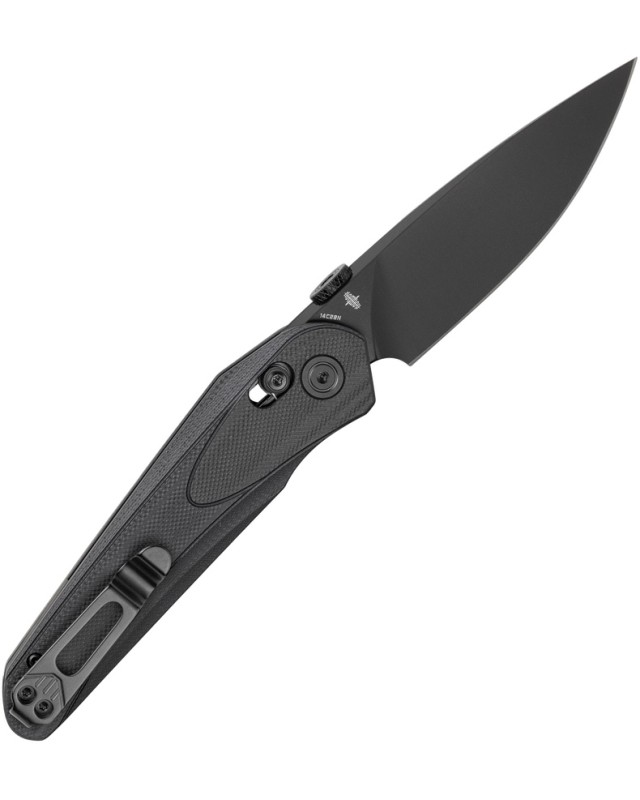 Bestech Mothus Crossbar Lock Black PVD 14C28N Sandvik Steel Blade Black G10 Handle