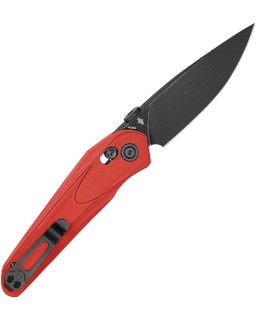 Bestech Mothus Crossbar Lock Black PVD 14C28N Sandvik Steel Blade Red G10 Handle