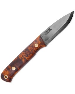 Casström Woodsman Jarv Fixed Blade Satin 15N20 Steel Blade Curly Birch Handle