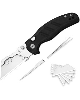Kizer C01C Uti 1 Button Lock 5Cr15MoV Steel Blade Black G10 Handle